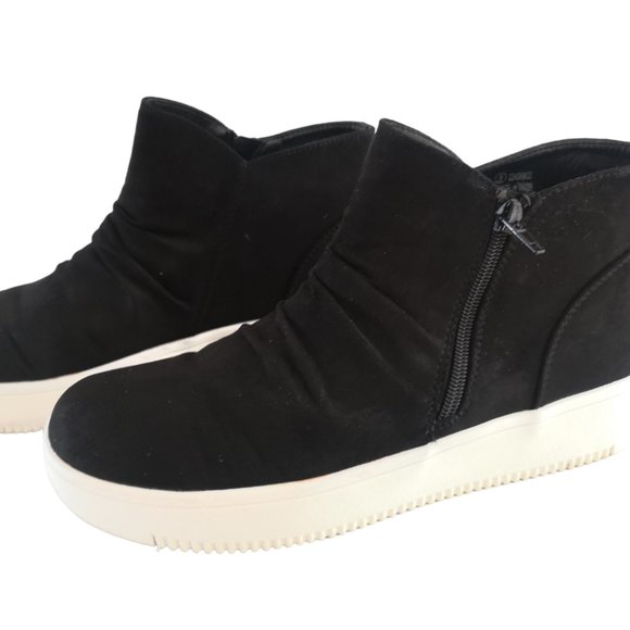 Time And Tru Hi Top Faux Suede Sneakers Shoes black 9 - Picture 5 of 9